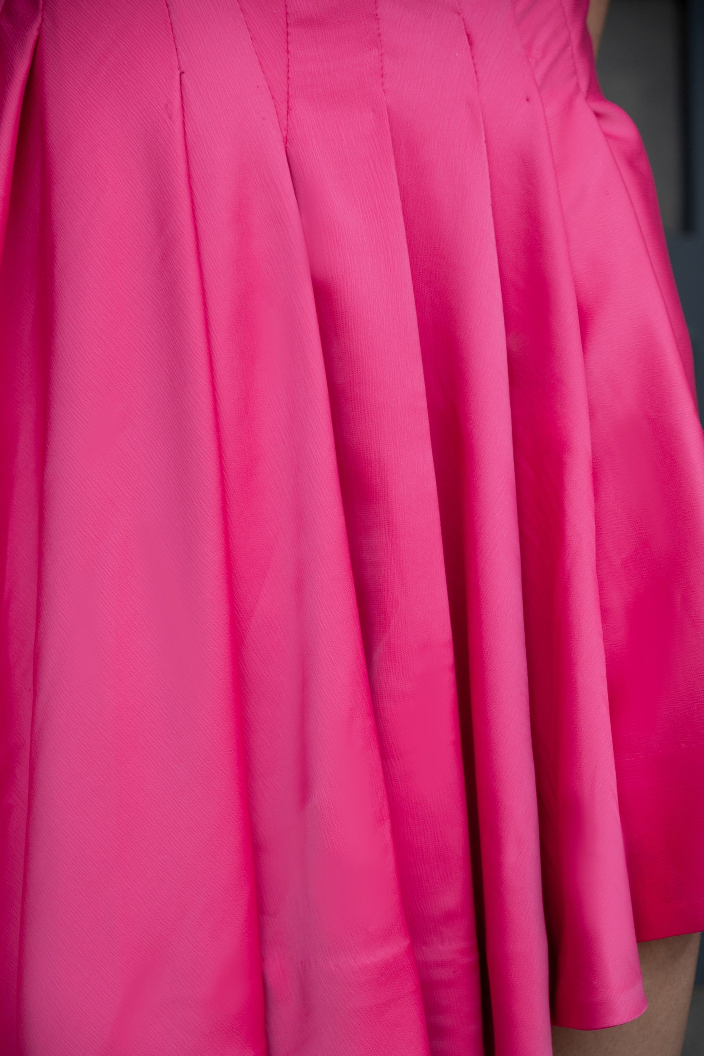 Fuchsia Draped Party Dress