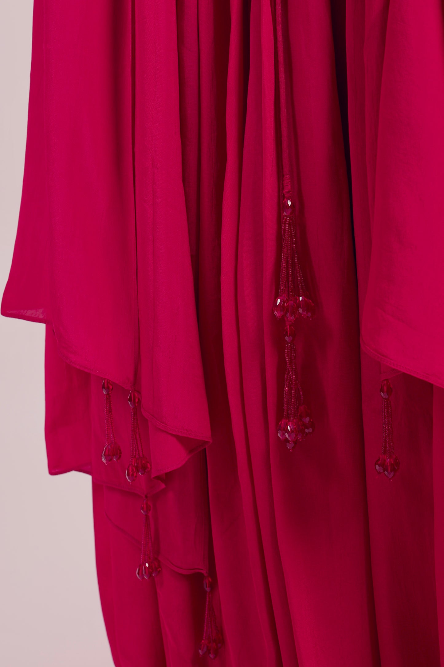 Red corset with lehenga set