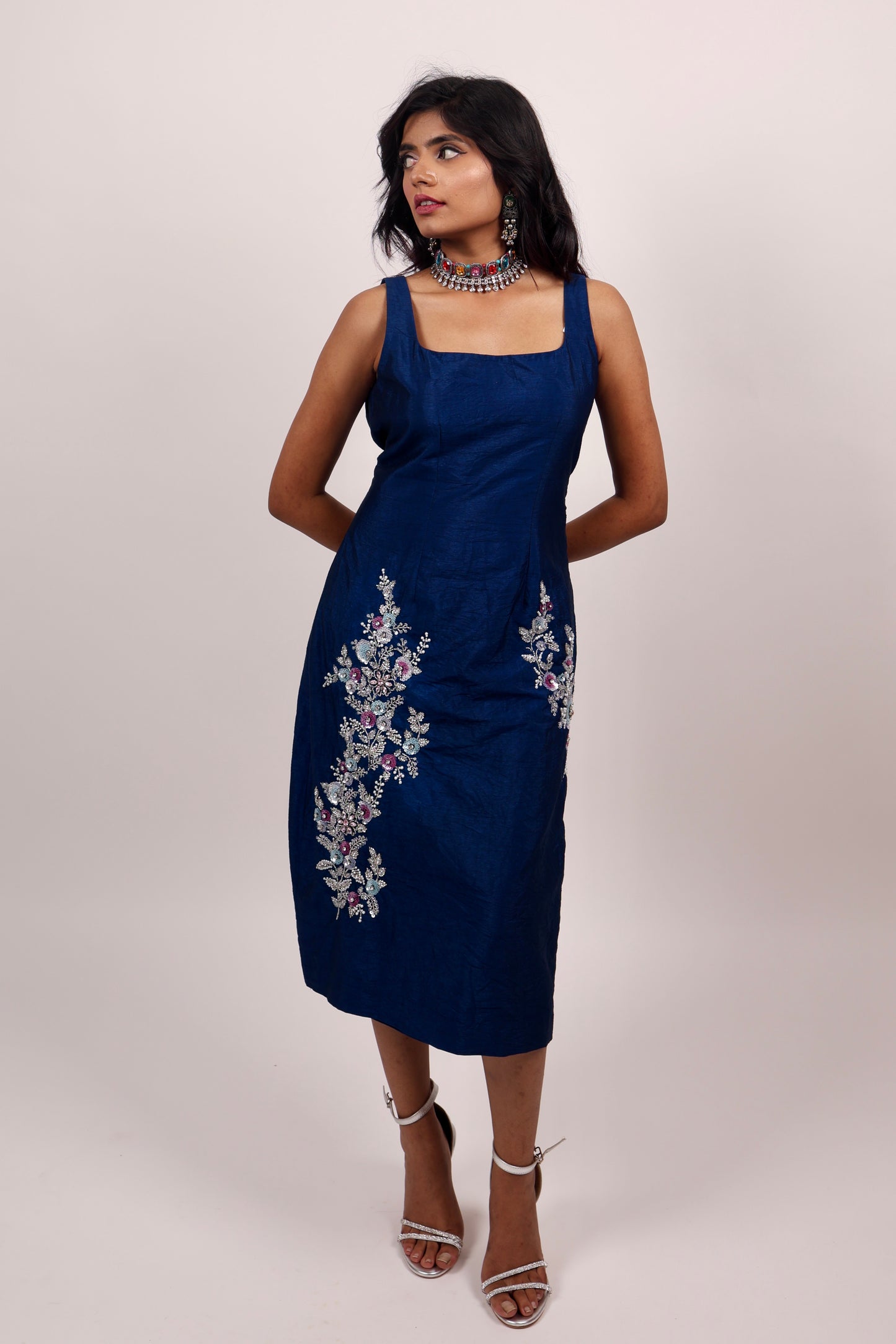 Dark Blue Mid length dress