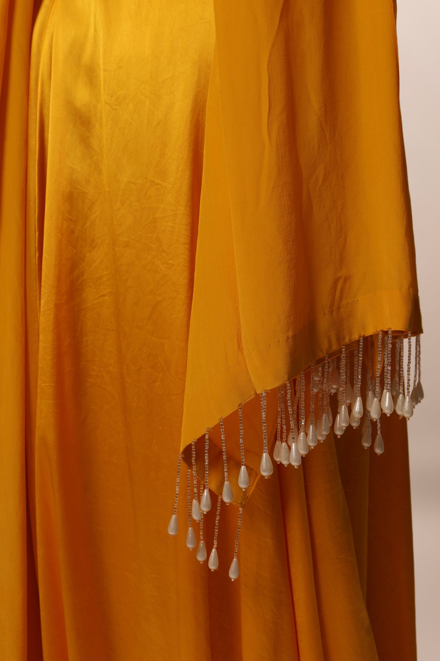 Yellow blouse with lehenga set