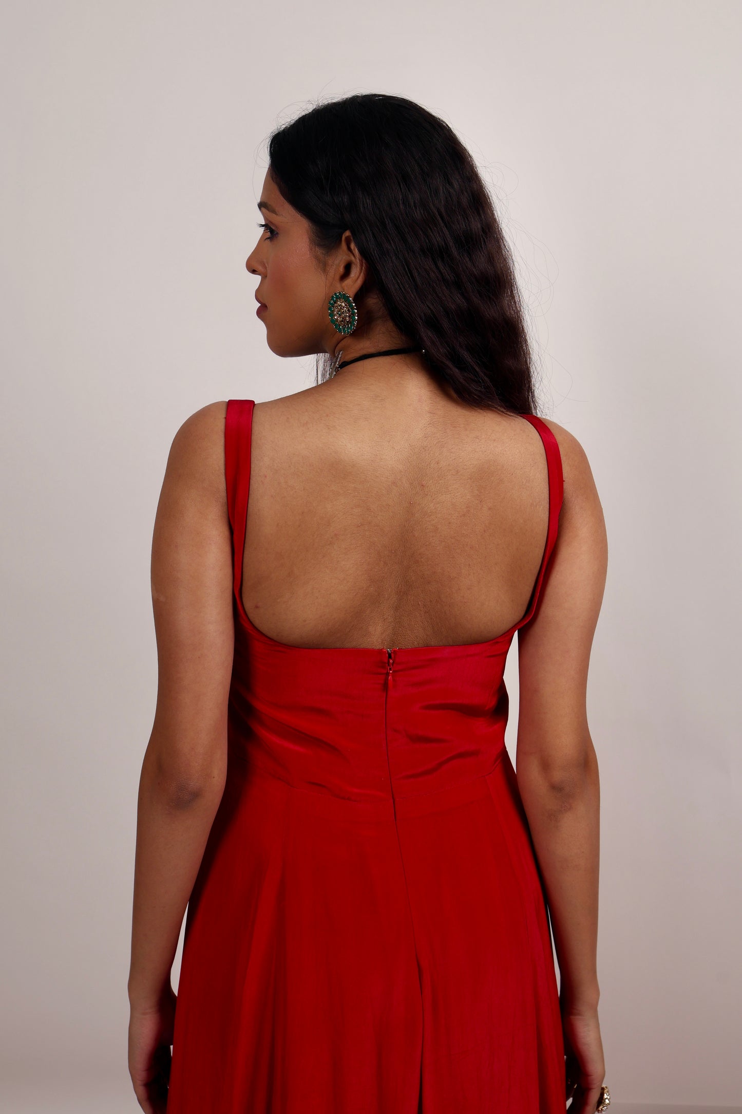 Red Floor length gown