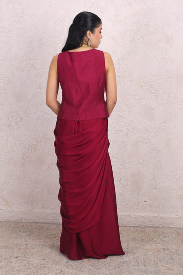 Wine gold drape set