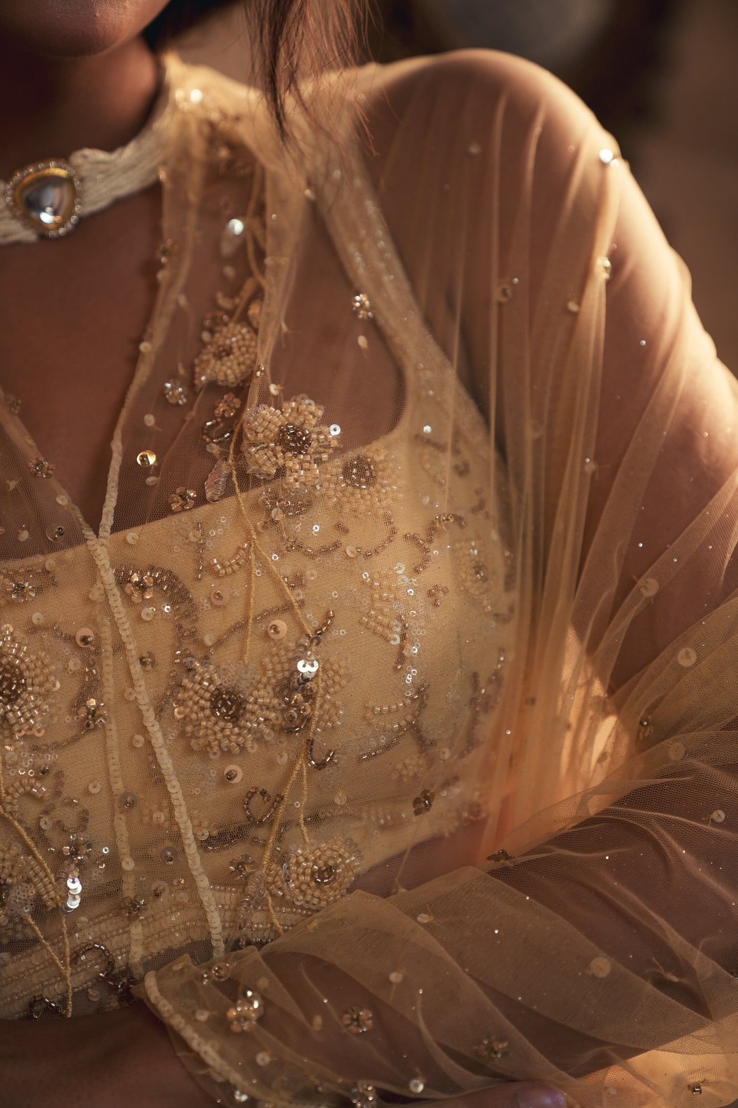 Butter yellow embroidered Lehenga set