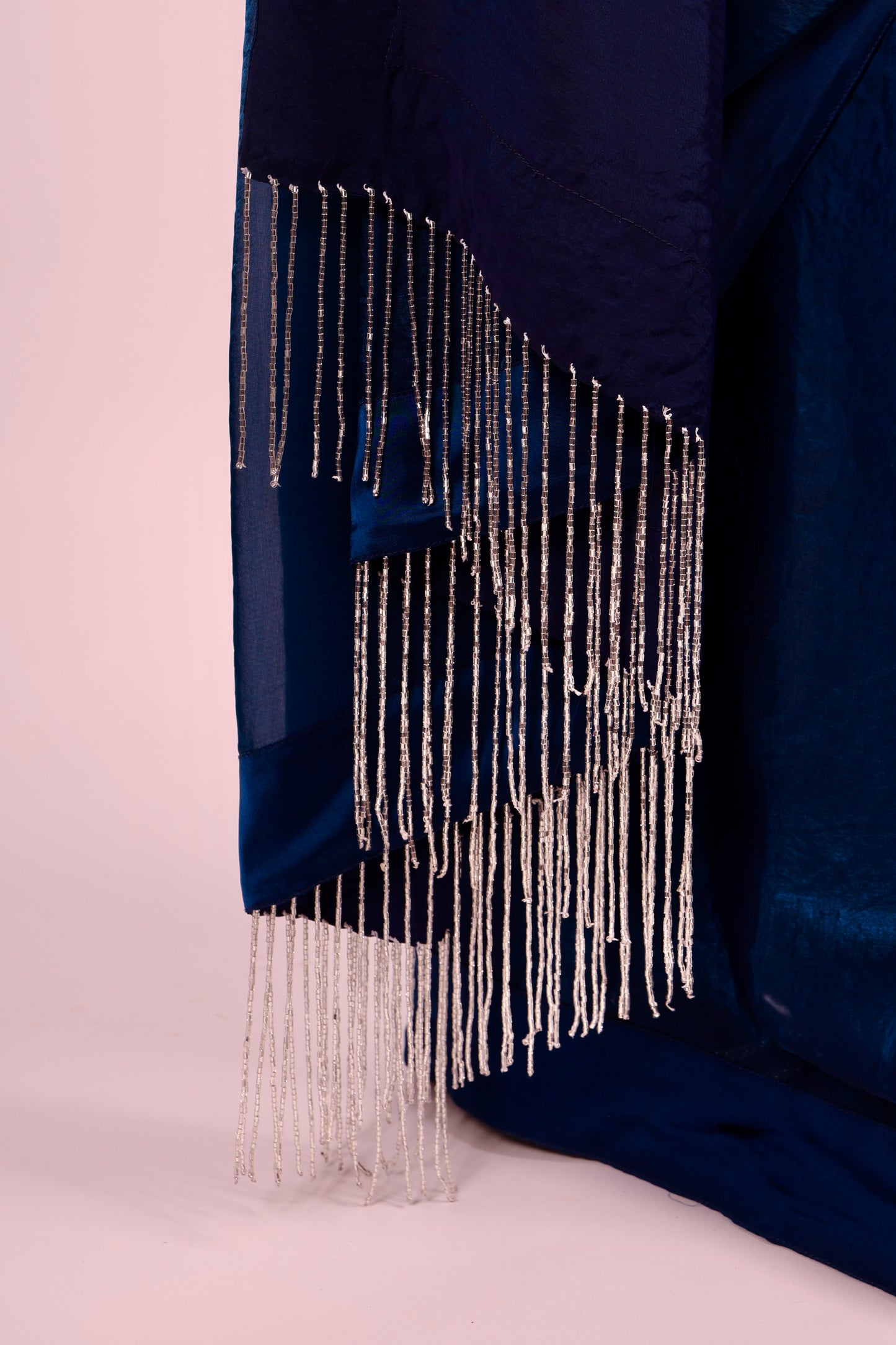 Blue corset with saree