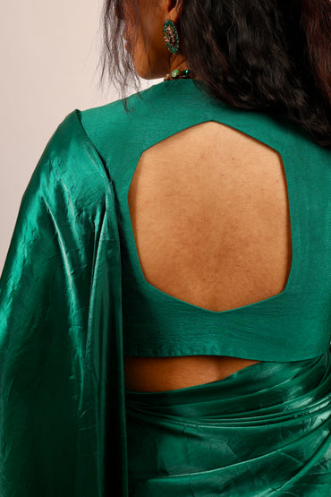 Green saree with blouse