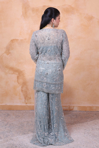 Green sharara set