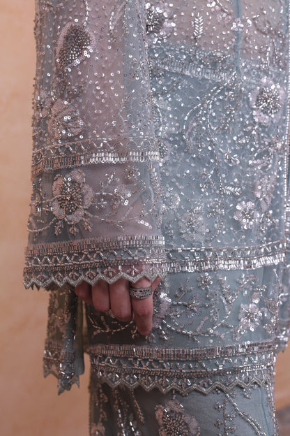 Green sharara set