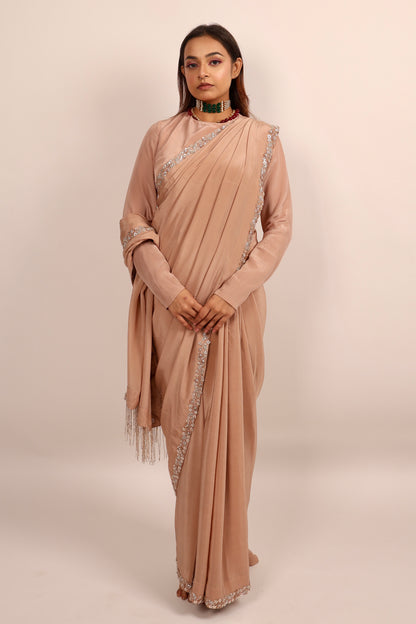 Biege saree with blouse