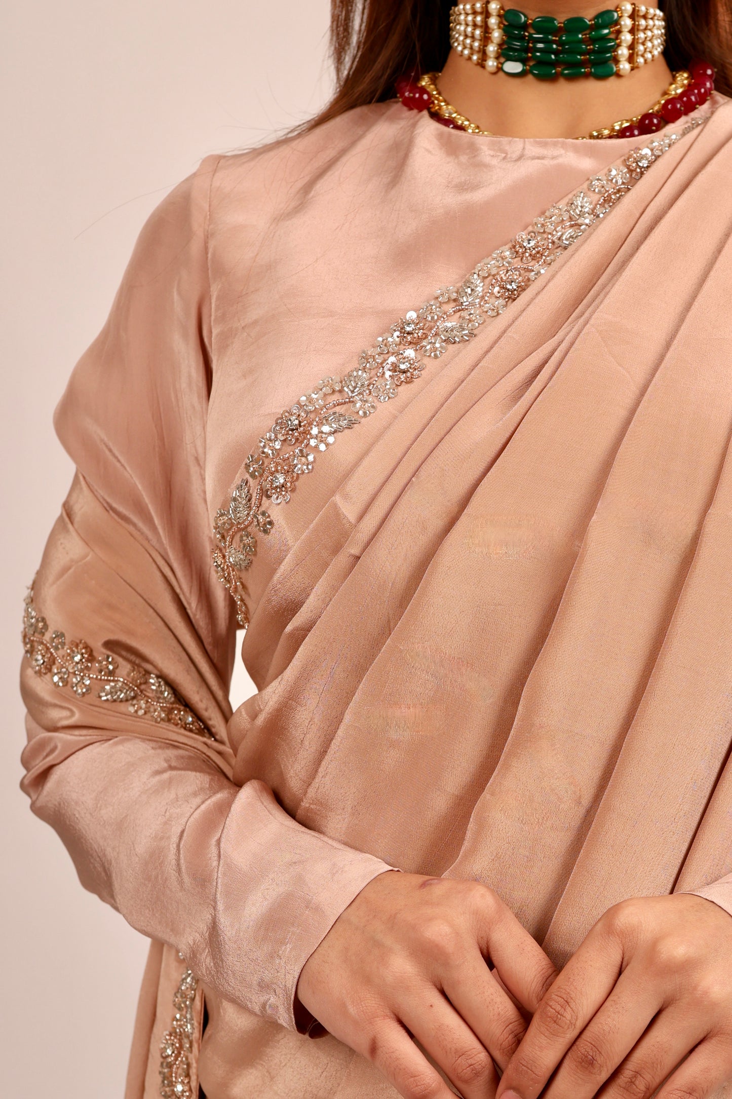 Biege saree with blouse