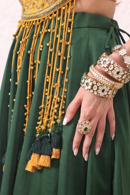Mustard Green lehenga set